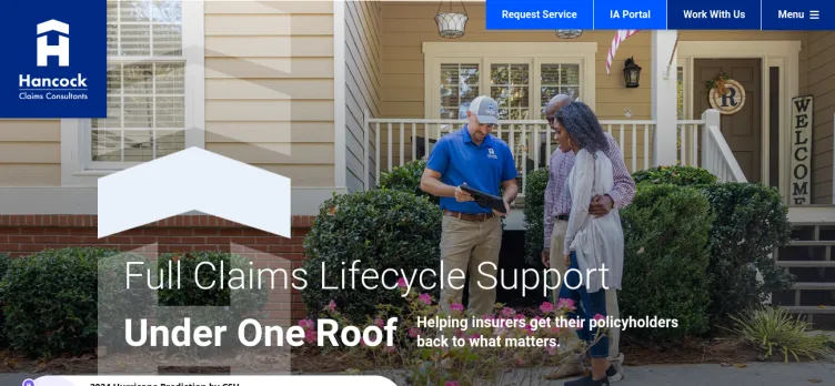 Screenshot Hancock Claims Associates
