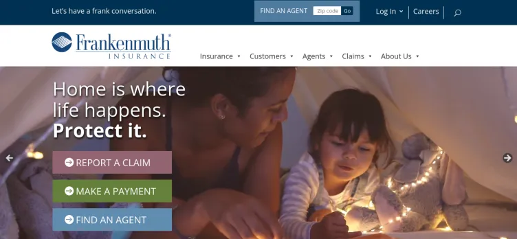 Screenshot Frankenmuth Insurance