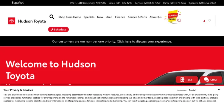 Screenshot Hudson Toyota