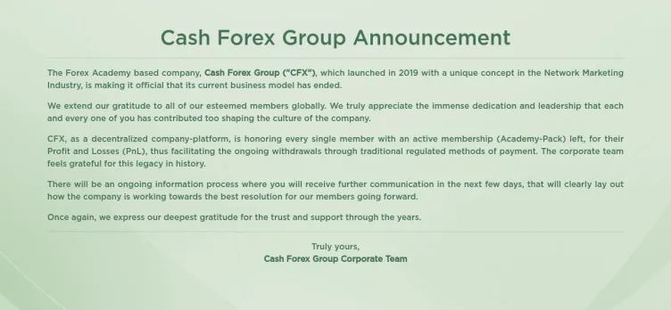 Screenshot Cash FX Group