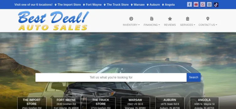 Screenshot Best Deal Auto Sales