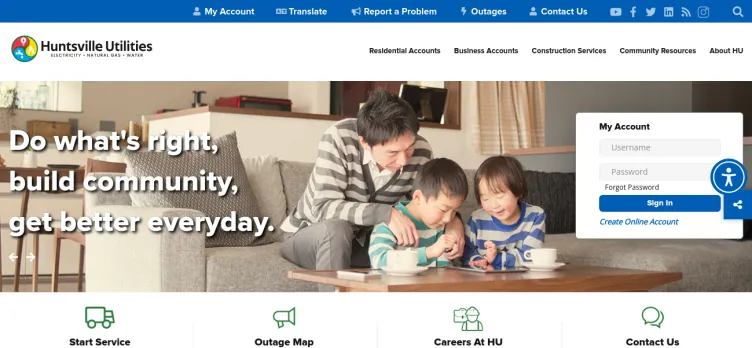 Screenshot Huntsville Utilities