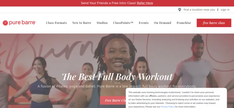 Screenshot Pure Barre Las Colinas