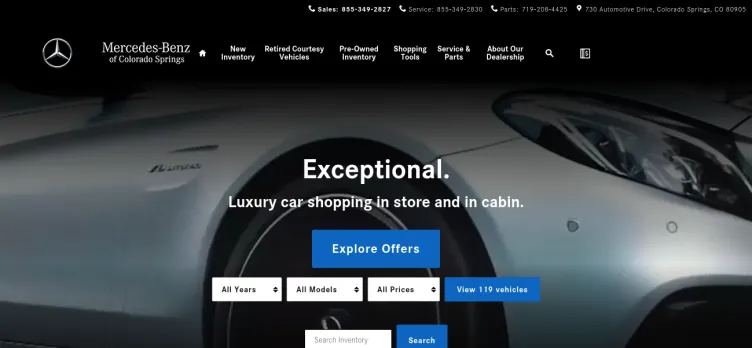 Screenshot Mercedes-Benz of Colorado Springs