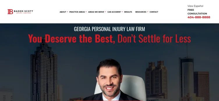 Screenshot Bader Scott Injury Lawyers