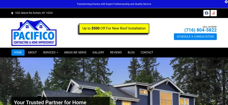 Screenshot Pacifico Contracting & Home Improvement