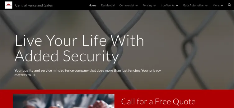 Screenshot Central Fences & Gates