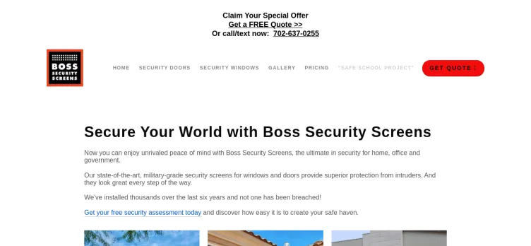 Screenshot Boss Security Screens