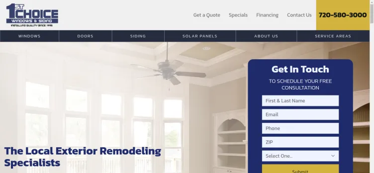 Screenshot 1st Choice Windows and Siding