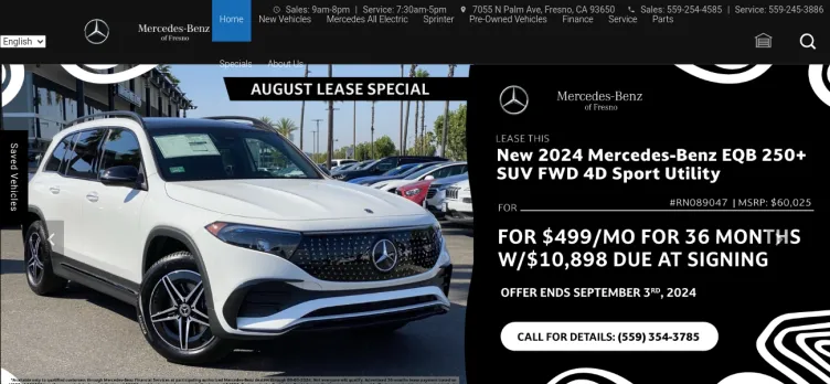 Screenshot Mercedes-Benz of Fresno