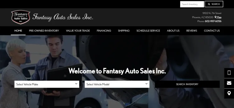 Screenshot Fantasy Auto Sales