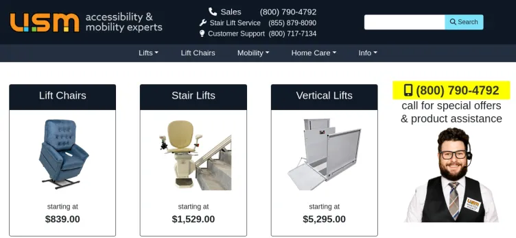 Screenshot U.S. Medical Supplies