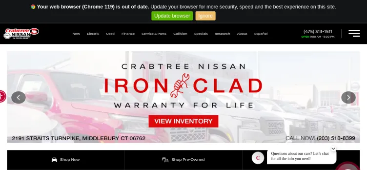 Screenshot Crabtree Nissan