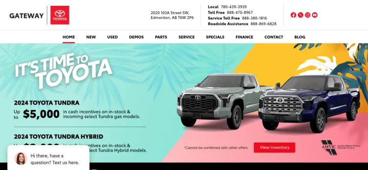 Screenshot Gateway Toyota