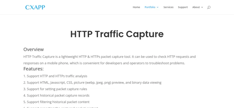 Screenshot Http traffic capture