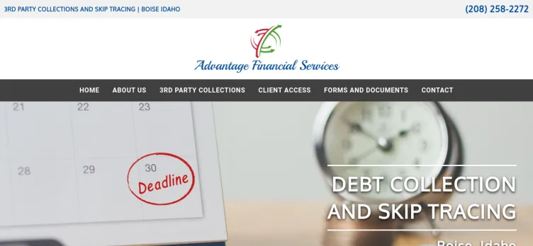 Screenshot Advantage Financial Services