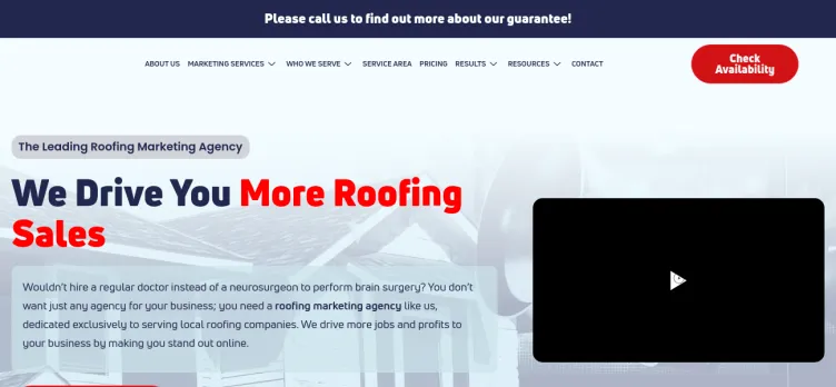 Screenshot Roofing Marketing Pros