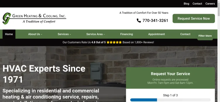 Screenshot Green Heating & Cooling