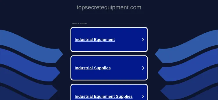 Screenshot Top Secret Equipment