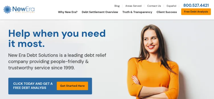 Screenshot New Era Debt Solutions