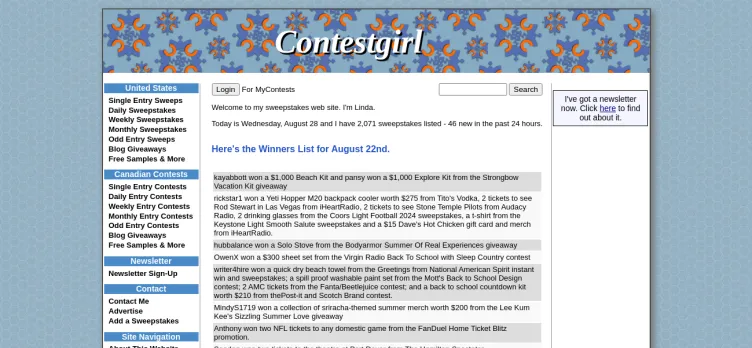 Screenshot Contestgirl