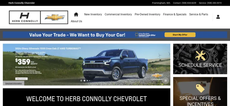 Screenshot Herb Connolly Chevrolet