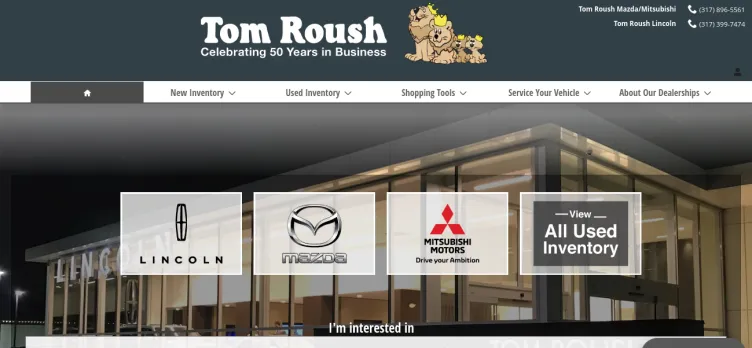 Screenshot Tom Roush Lincoln Mazda