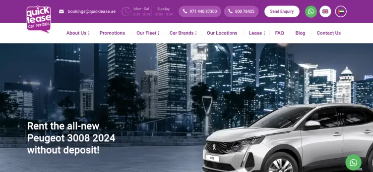 Screenshot Quicklease Car Rental