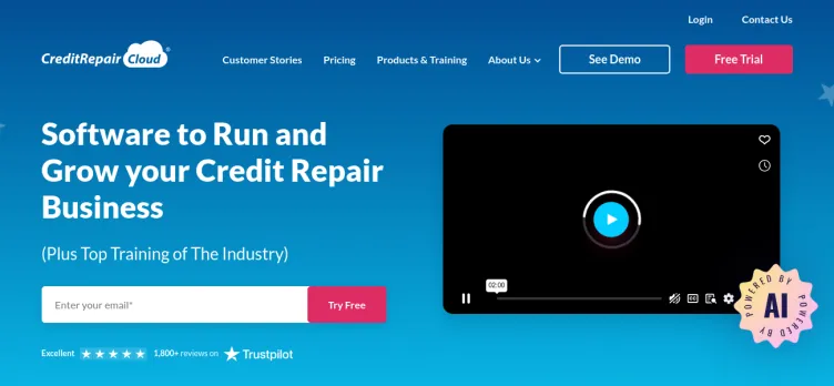 Screenshot Credit Repair Cloud