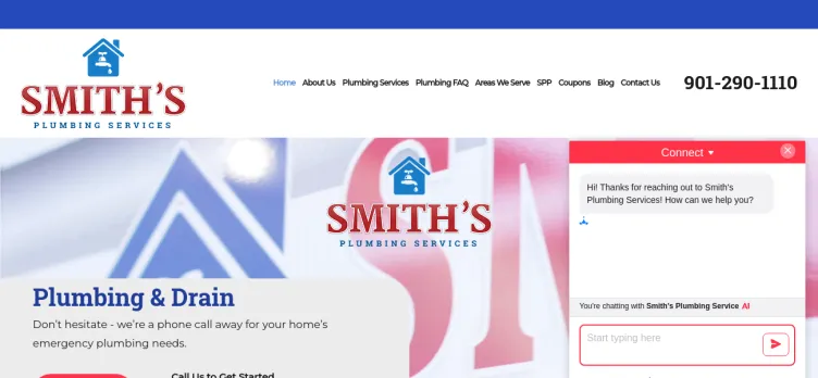 Screenshot Smith's Plumbing Service