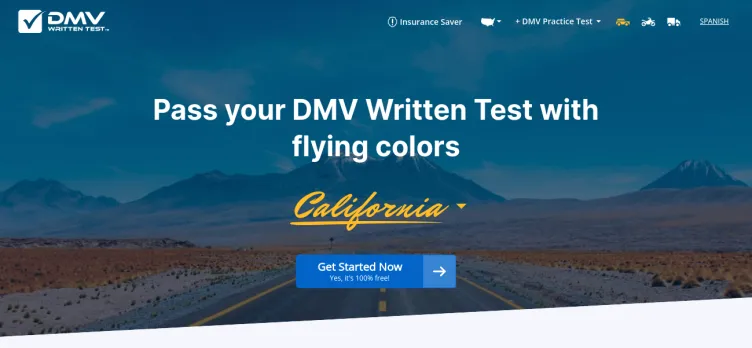 Screenshot DMV WRITTEN TEST