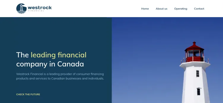 Screenshot Westrock Financial