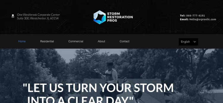 Screenshot Storm Restoration Pros, SRP