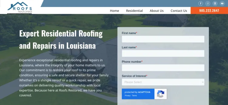 Screenshot Roofs Restored USA