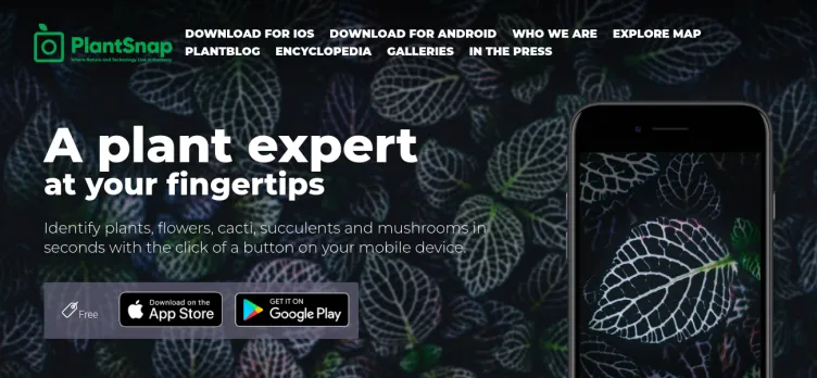 Screenshot PlantSnap - identify plants