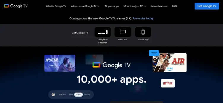 Screenshot Google TV