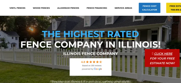 Screenshot Illinois Fence Company