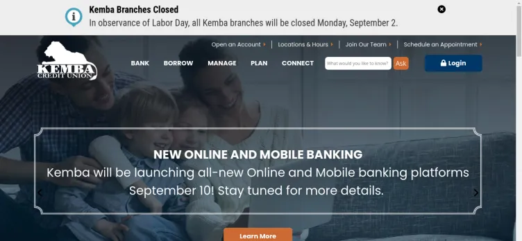 Screenshot Kemba Credit Union