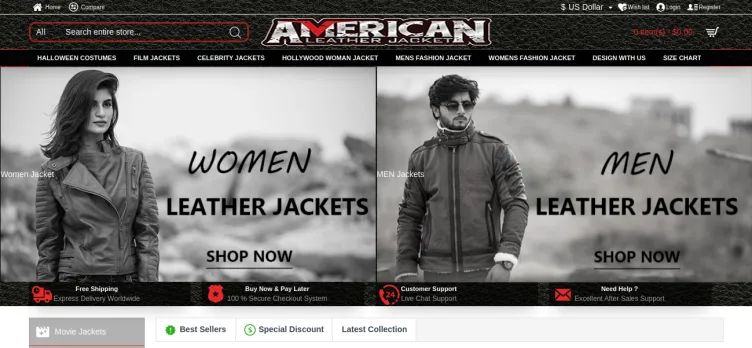 Screenshot AmericanLeatherJacket