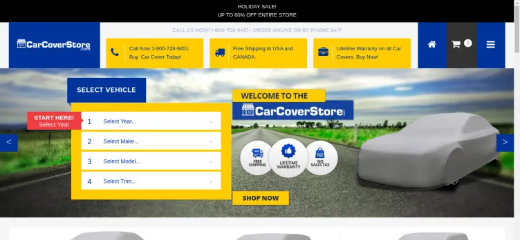 Screenshot CarCoverStore