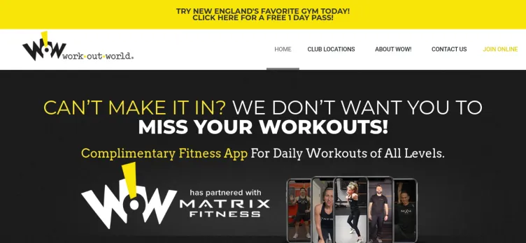 Screenshot Work Out World Waltham