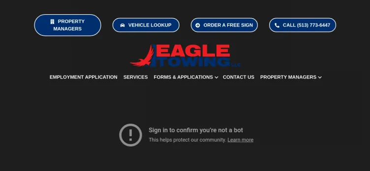 Screenshot Eagle Towing