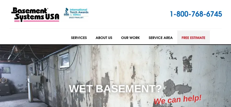 Screenshot Basement Systems USA