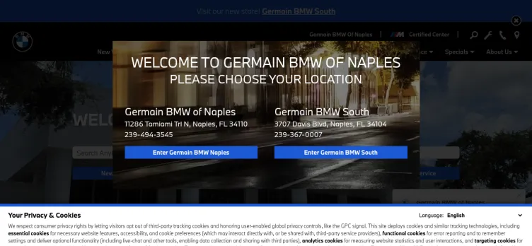 Screenshot Germain BMW of Naples