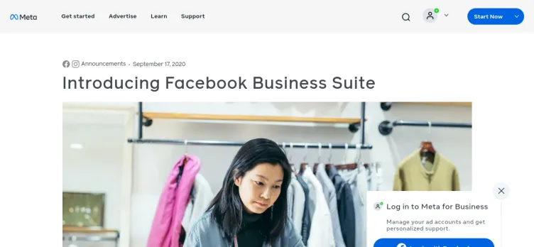 Screenshot Meta Business Suite