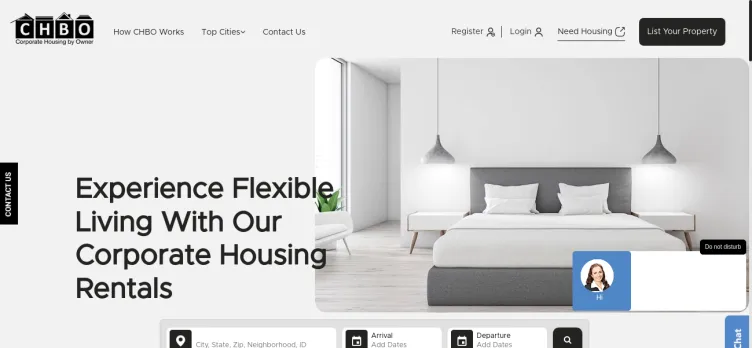 Screenshot Corporate Housing By Owner