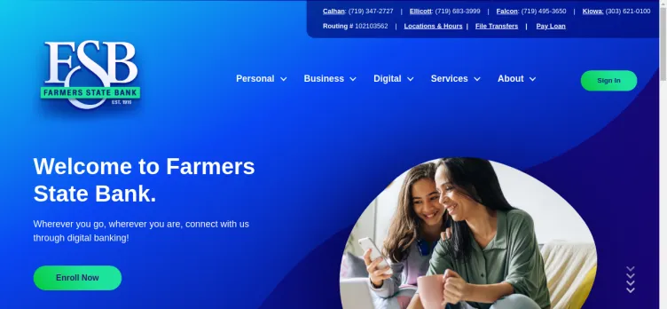 Screenshot Farmers State Bank