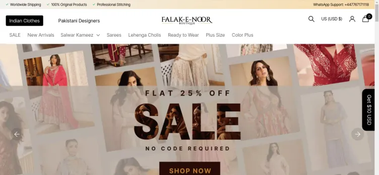 Screenshot Falak E Noor Boutique