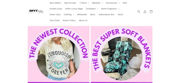 Screenshot Envy Stylz Boutique