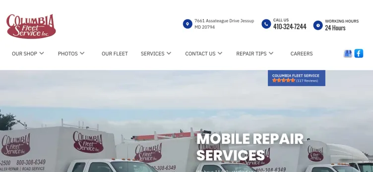 Screenshot Columbia Fleet Service